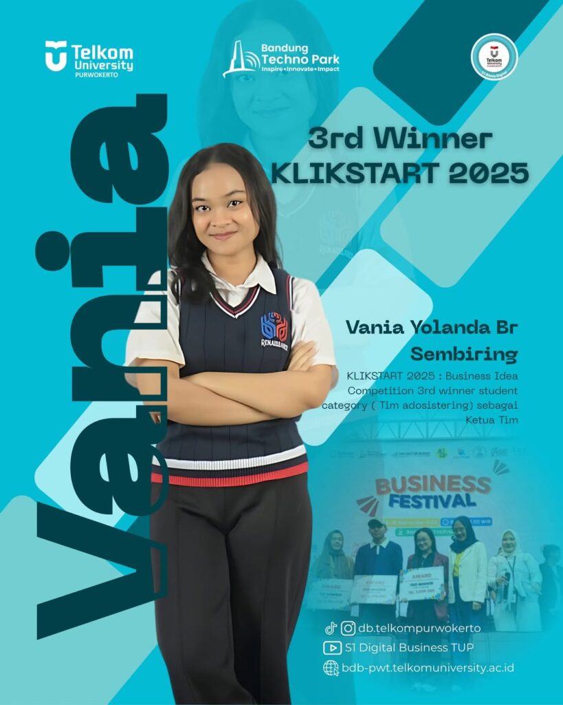 CONGRATULATION!!!!3rd Winner of KLIKSTART 2025 - Business Idea CompetitionVania yolanda br sembi