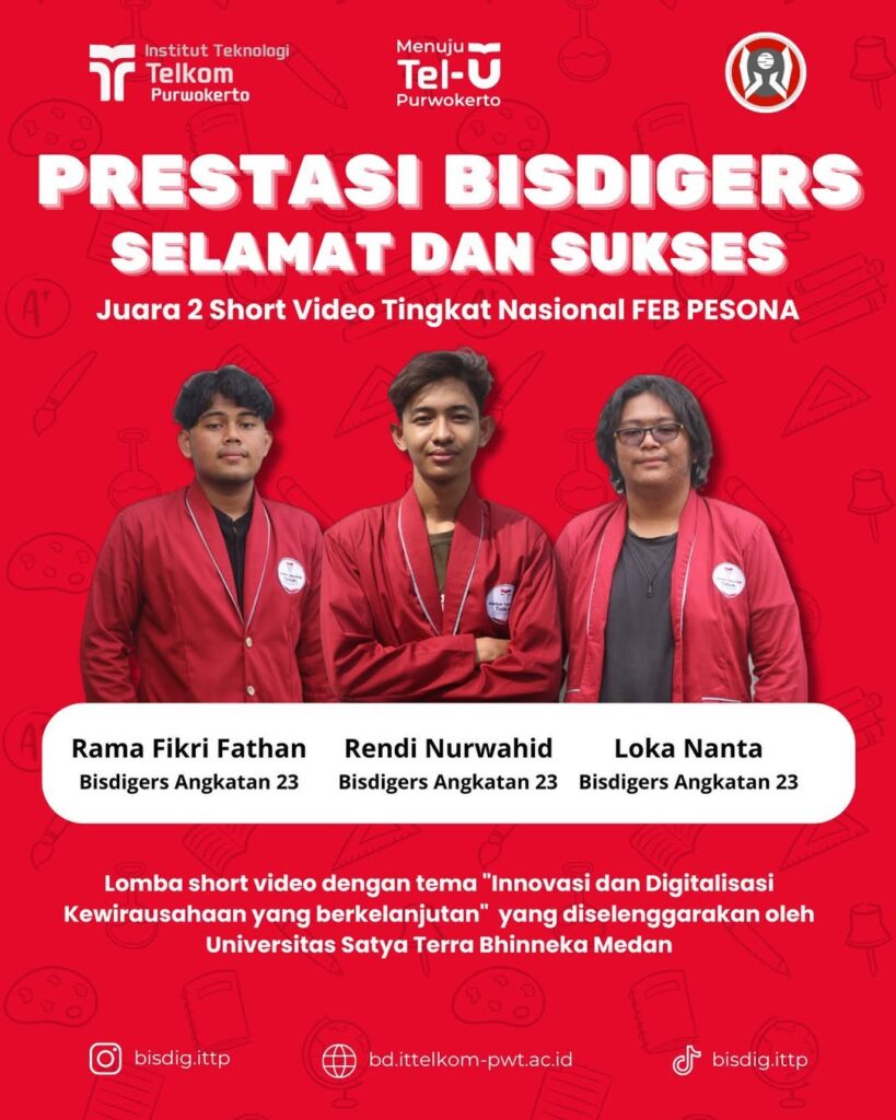 ✨[PRESTASI BISDIGERS]✨Selamat kepada ka Fathan, ka Rendi dan ka Loka atas prestasinya meraih Jua