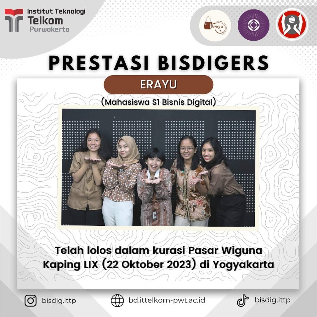 ✨[PRESTASI BISDIGERS]✨Selamat kepada tim Erayu yang telah lolos kurasi Pasar Wiguna. Kaping LIX